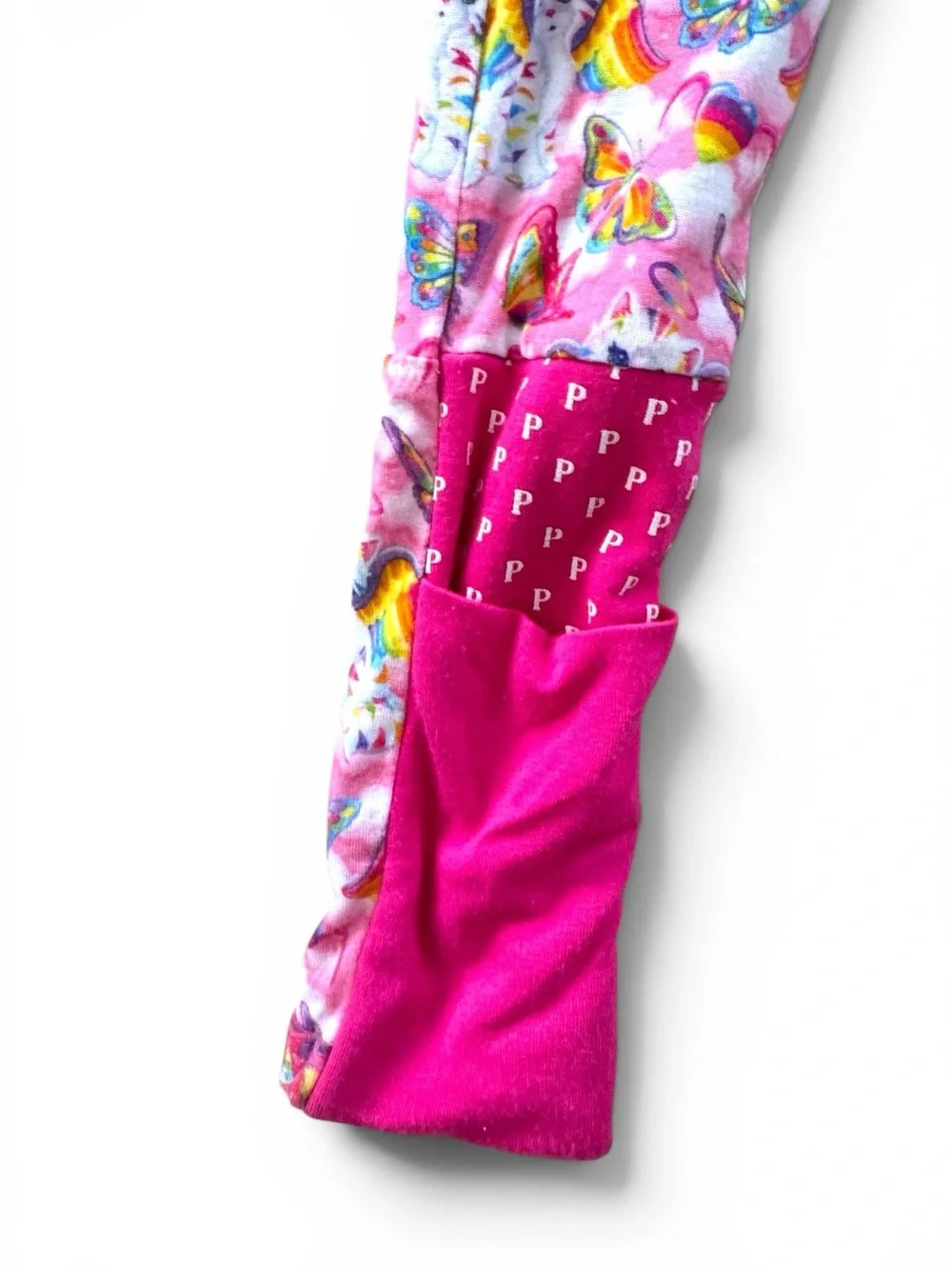 Posh Peanut x Lisa Frank Angel Kitty Convertible Bamboo Sleeper Pajamas 3T EUC